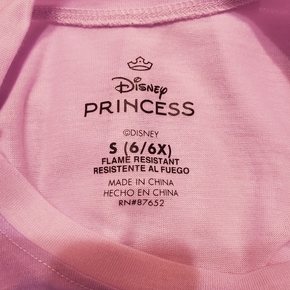NWT Disney Princess Kids Girl's Long Sleeved Nightgown Pajamas S 6/6X - Picture 5 of 6